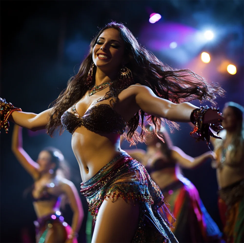 Belly dancer with long hair